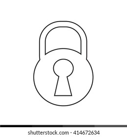 lock icon illustration design