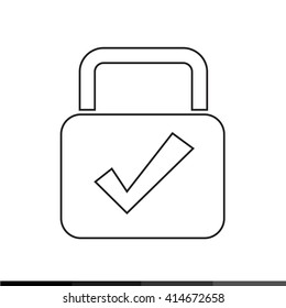 lock icon illustration design