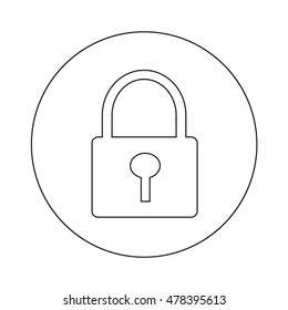 Lock Icon illustration design