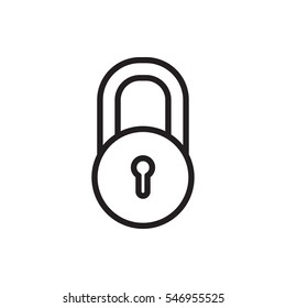 lock icon illustration isolated vector sign symbol