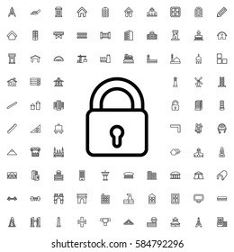 lock icon illustration isolated vector sign symbol. Architecture icons set.