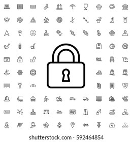 lock icon illustration isolated vector sign symbol. Logistic icons vector set.
