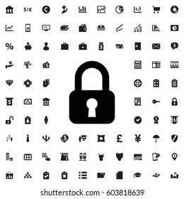 Lock icon illustration isolated vector sign symbol . finance icons vector set.