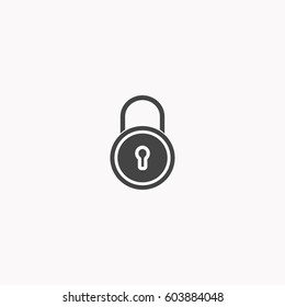 Lock icon illustration isolated vector sign symbol