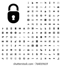 Lock icon illustration isolated vector sign symbol. airport icons set for web and mobile.