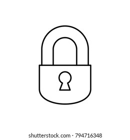 lock icon illustration isolated vector sign symbol