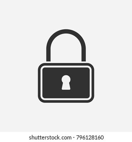Lock icon illustration isolated vector sign symbol