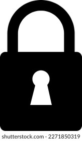 Lock icon illustration on white background..eps
