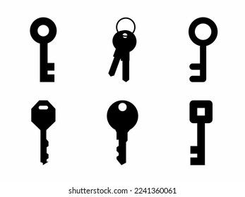 Lock icon illustration set. Stock vector.