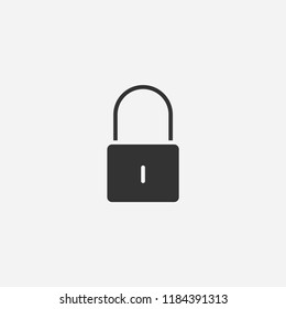 Lock icon illustration,vector secure sign symbol