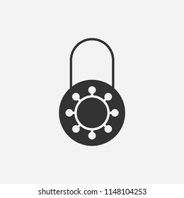 Lock icon illustration,vector security sign symbol
