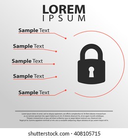 lock icon. infographics template