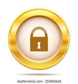 Lock icon. Internet button on white background. EPS10 vector. 