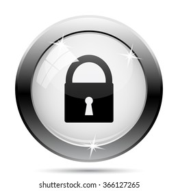 Lock icon. Internet button on white background. EPS10 vector.