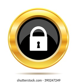 Lock icon. Internet button on white background. EPS10 vector.
