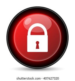 Lock icon. Internet button on white background. EPS10 vector
