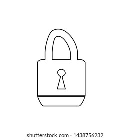 Lock icon. Internet privacy sign