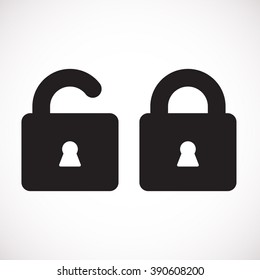 Lock Icon Isolated Background