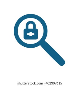 Lock  icon,  isolated. Flat  design.