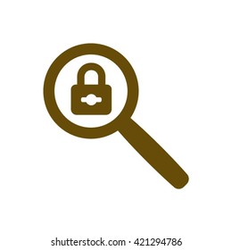 Lock  icon,  isolated. Flat  design.