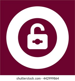 Lock  icon,  isolated. Flat  design.