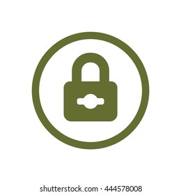 Lock    icon,  isolated. Flat  design.