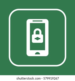 Lock   icon, isolated. Flat  design. 