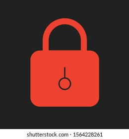 Lock icon isolated on background
 
