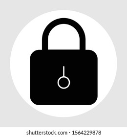 Lock icon isolated on background
 