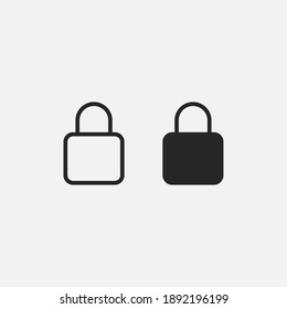 Lock icon isolated on background. Padlock symbol modern, simple, vector, icon for website design, mobile app, ui. Vector Illustration