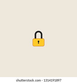 Lock icon isolated on grey background. Lock symbol for website design, mobile application, ui. Editable stroke. Vector illustration. Eps10 - Vector illustration