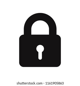 Lock icon isolated on white background. Modern, simple symbol in trendy design style for website, mobile, app, graphic, logo, UI. Flat vector element illustration. EPS10.