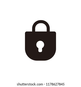 Lock icon isolated on white background