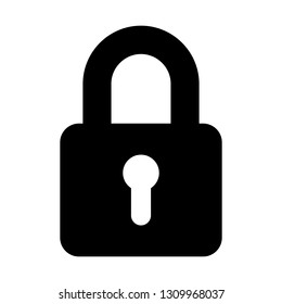 Lock icon isolated on white background