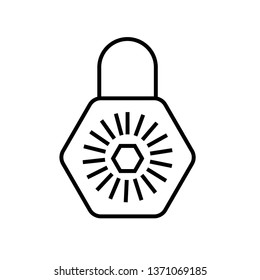 lock icon isolated on white background, vector illustration