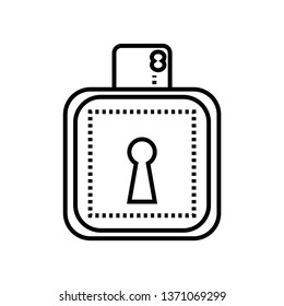 lock icon isolated on white background, vector illustration