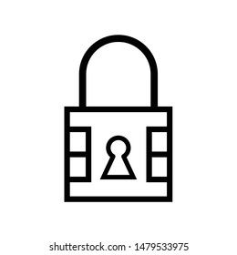 lock icon isolated on white background.