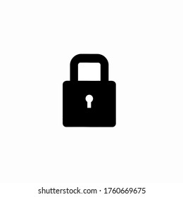 Lock icon isolated on white background.Vector illustration