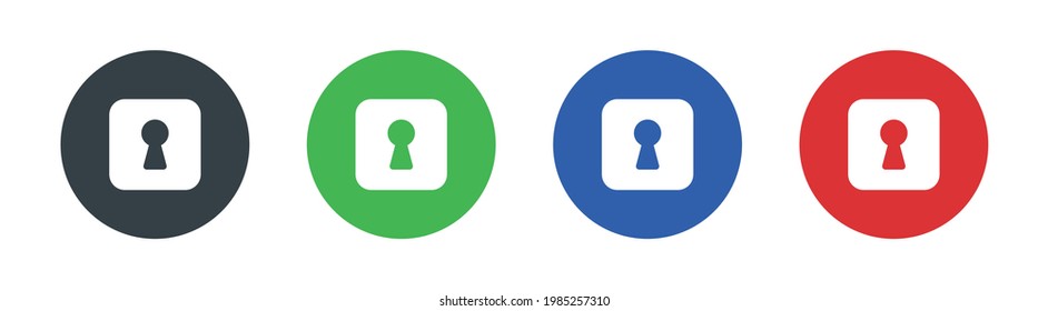 Lock icon isolated on white background