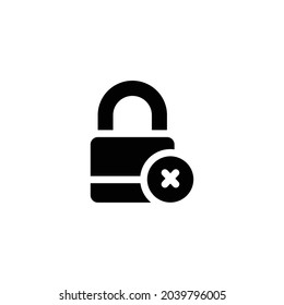 Icono de bloqueo aislado en fondo blanco