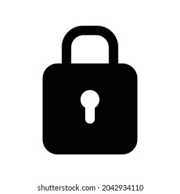 icono de bloqueo aislado en fondo blanco