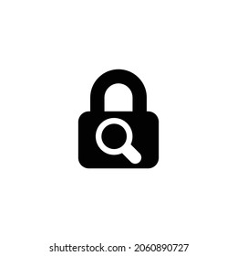 Icono de bloqueo aislado en fondo blanco