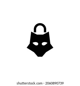 Icono de bloqueo aislado en fondo blanco