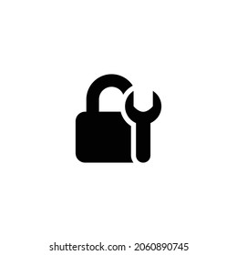 Icono de bloqueo aislado en fondo blanco
