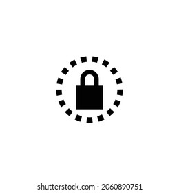 Lock Icon Isolated On White Background