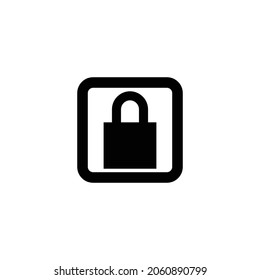Lock Icon Isolated On White Background