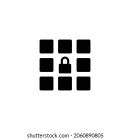 Lock Icon Isolated On White Background