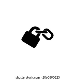 Icono de bloqueo aislado en fondo blanco