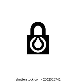 Icono de bloqueo aislado en fondo blanco