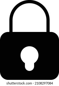 icono de bloqueo aislado en el fondo blanco. Ilustración vectorial. Eps10. Icono de vector para el diseño y aplicación de sitios web